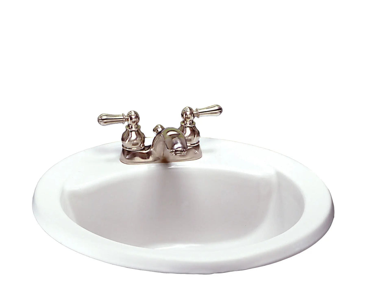 Cadet Round 4-in Center Drop-In Bathroom Sink/Basin with Overflow, White, 19-in W6D8 - product image 1