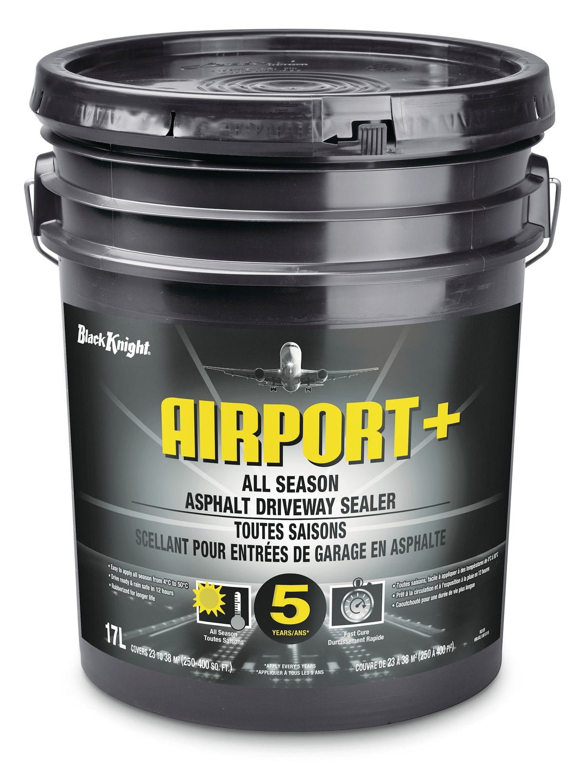 Black Knight Airport+ All-Season Driveway Asphalt Sealer, 250-400 sq. ft Coverage, 17-L I1F9 - product image 1