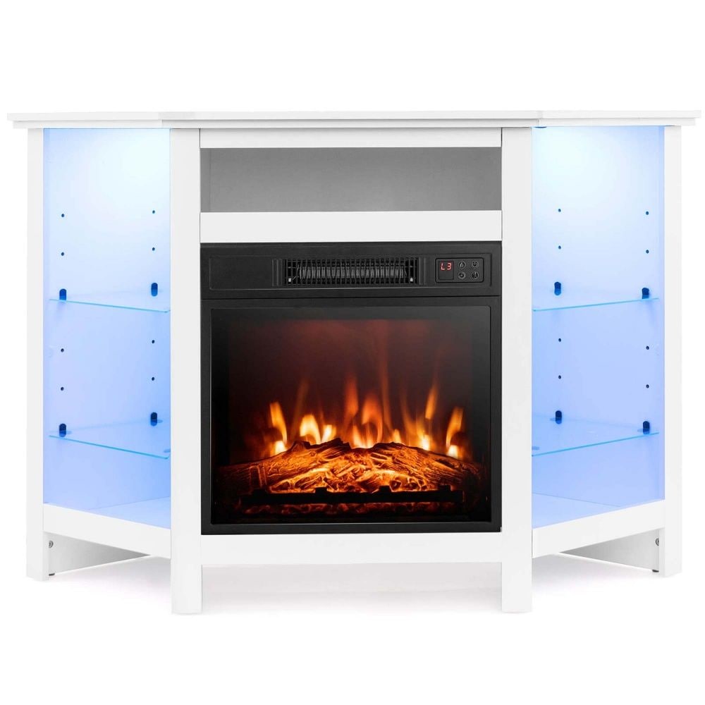 Fireplace TV Stand with LED Lights, White V9C3 - product image 1