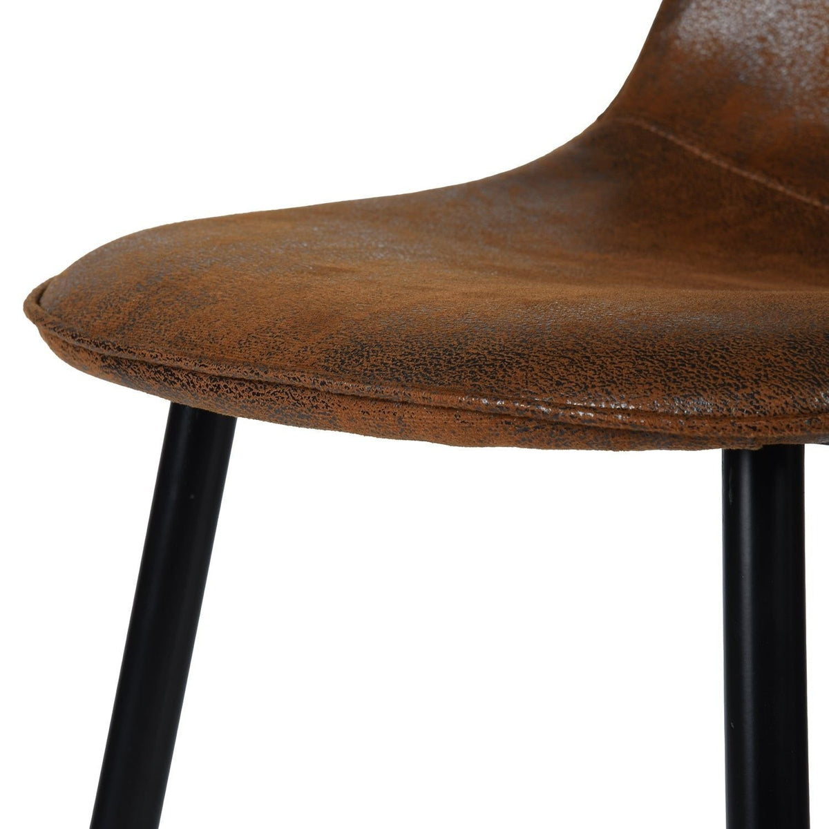 Mid-Century Dining Chairs, Brown Suede, 4-pk X5F6 - product image 6