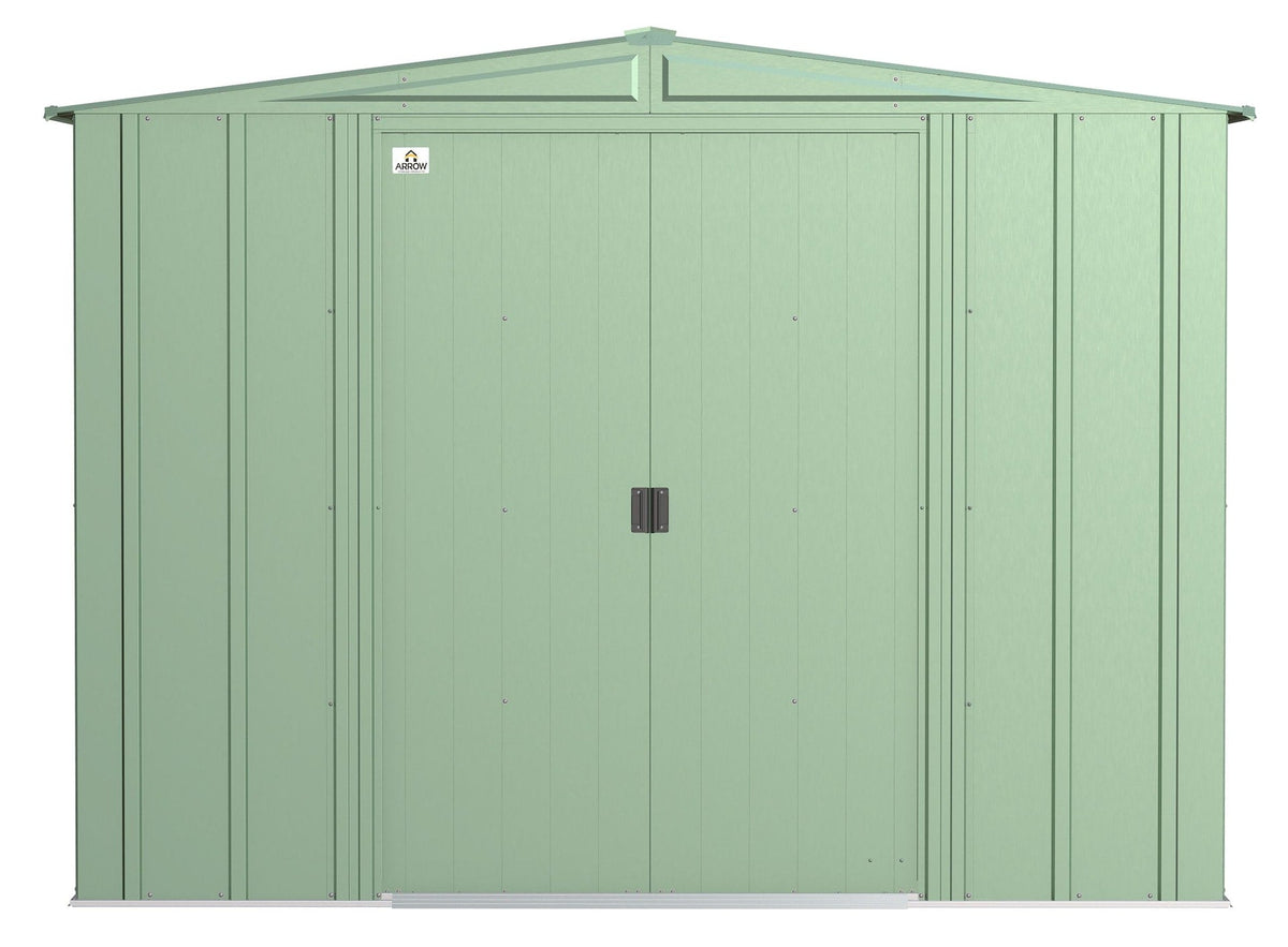 Classic Galvanized Steel Storage Shed, Sage Green, 8-ft x 8-ft Q9E8 - product image 3