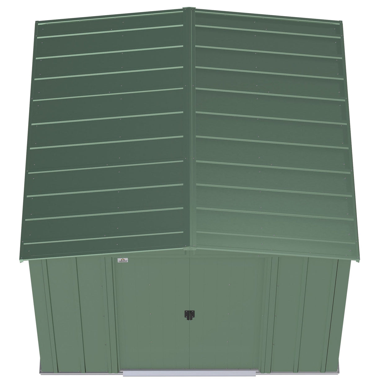 Classic Galvanized Steel Storage Shed, Sage Green, 8-ft x 8-ft Q9E8 - product image 4