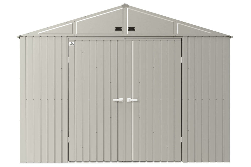 Elite 10x14-ft Cool Grey Corrosion-Resistant Steel Shed E1V3