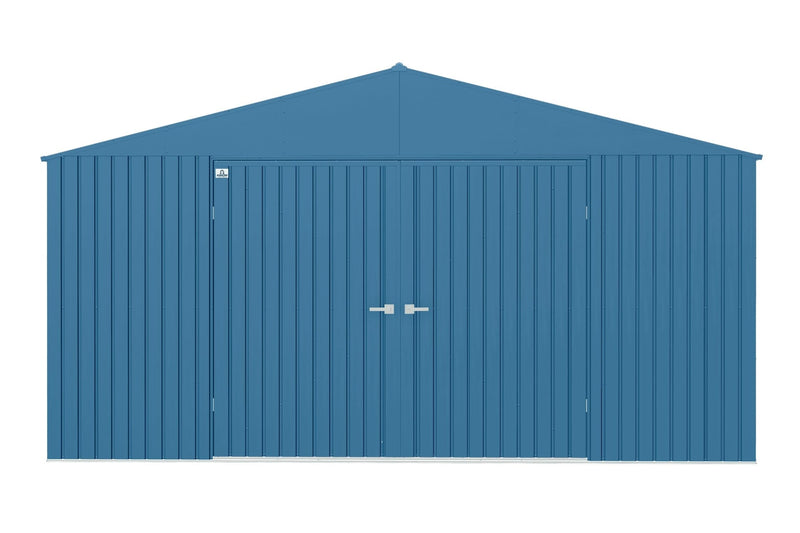 Elite 14x12-ft Blue Grey Corrosion-Resistant Steel Shed Y6K4