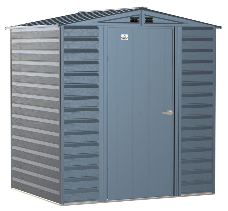 Select Galvanized Steel Storage Shed, Blue Grey, 6-ft x 5-ft C8W8