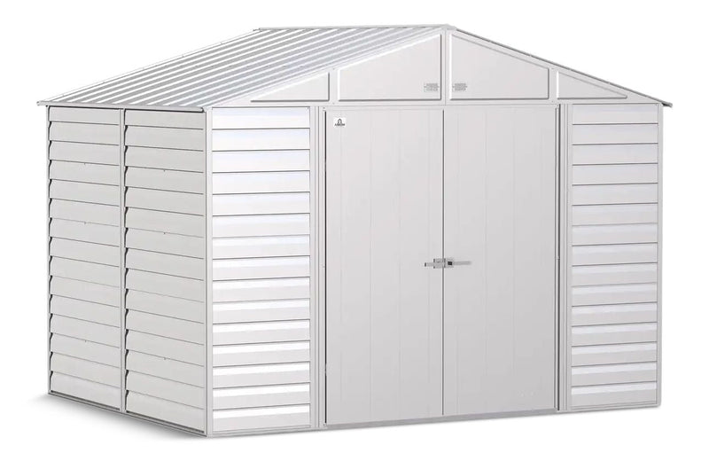 Select Galvanized Steel Storage Shed, Flute Grey, 10-ft x 8-ft R7L1