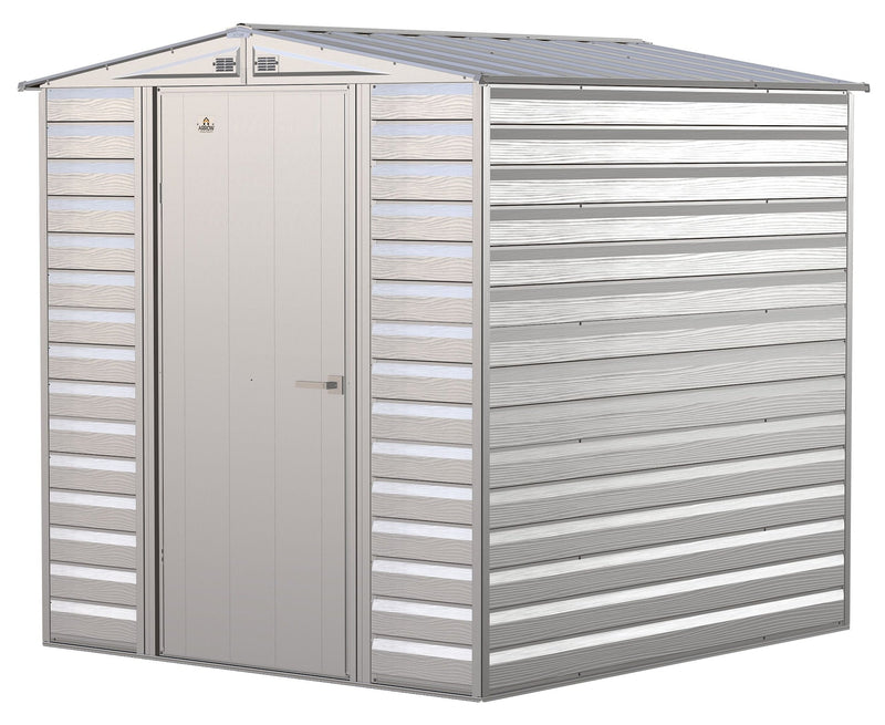 Select Galvanized Steel Storage Shed, Flute Grey, 6-ft x 7-ft V5Q3