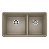 Precis SILGRANIT 33-in 60/40 Double Bowl Undermount Kitchen Sink, Truffle O6O2 - product image 1