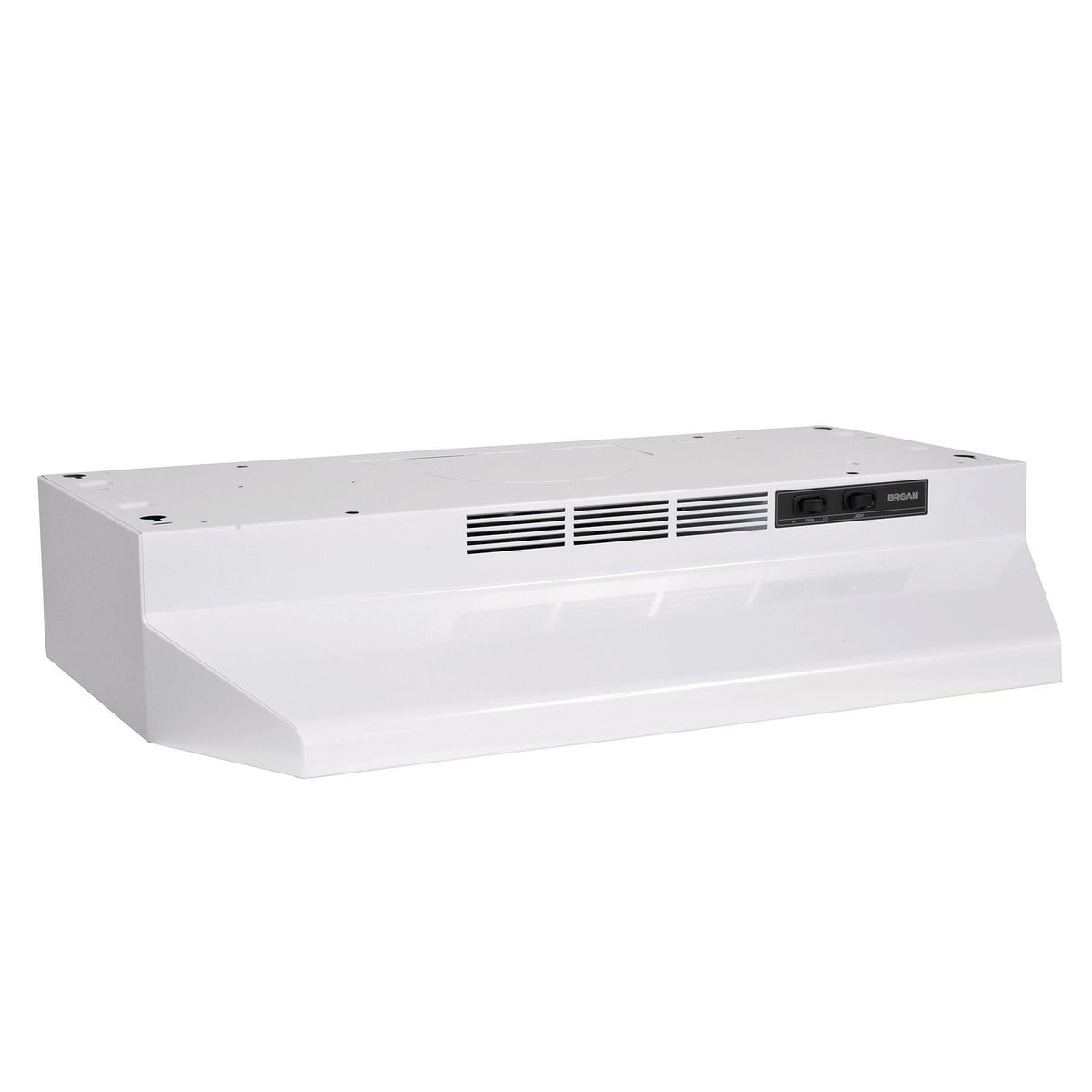 BU2 Series 230CFM Under Cabinet Kitchen Exhaust Fan Range Hood, White, 24-in D2L2 - product image 1