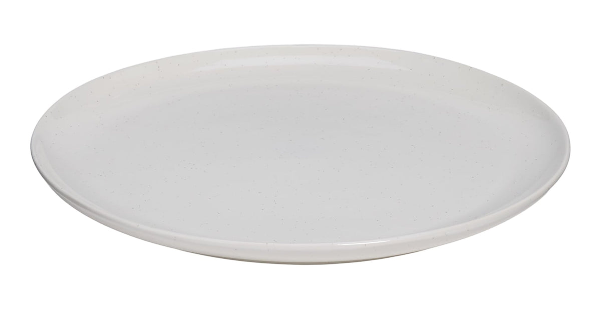 Bettina Glossy Stoneware Dinner Plate, 1-pc, White Speckle K6J5 - product image 1