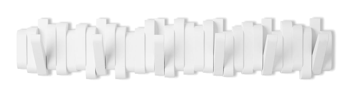 Flemington Steel 6-Hook Flip Down Rail, White, 24-in X3V1 - product image 1