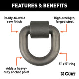 83770 3 x 3-in Weld-On Tie-Down D-Ring (15,587 lbs, Raw Steel) E8Z6 - product image 3