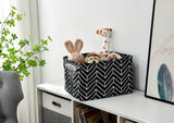 Large Water Resistant Storage Bin, 15-in x 11-in x 9.5-in, 6-pk, White Pattern T7Z1 - product image 7
