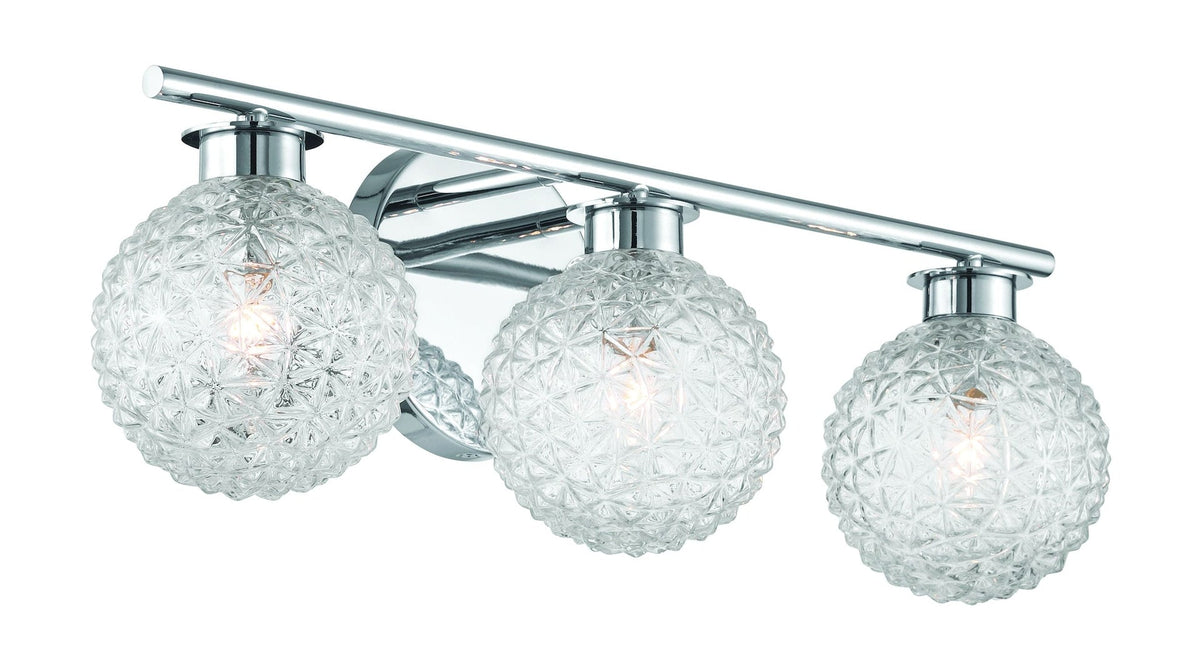 3-Light Chrome Vanity Light with Diamond Shades G0V8 - product image 1