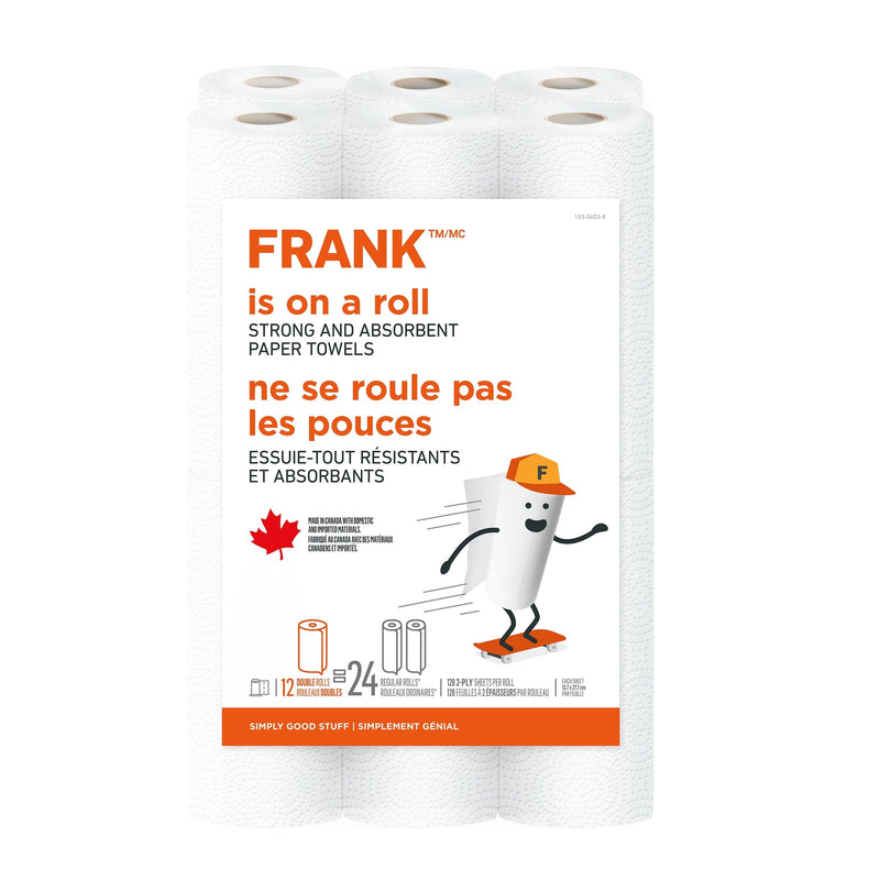 Double Roll Paper Towel, 2-ply, 12-pk, Ultra Absorbent S9A2