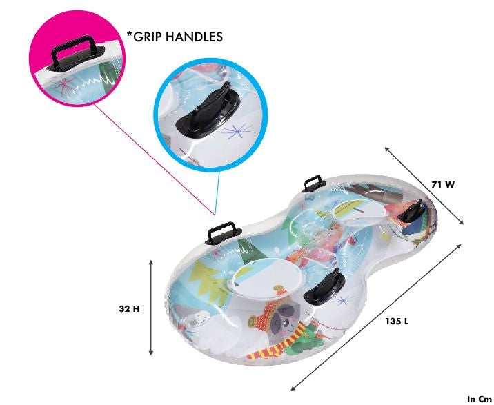 Living 2-Person Duo Inflatable Winter Snow Tube G5P8 - product image 3