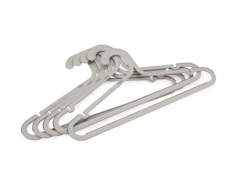 & Orderly Anti-Tangle Anti-Slip Garment Hangers, Ecru, 5-pk Z1U1
