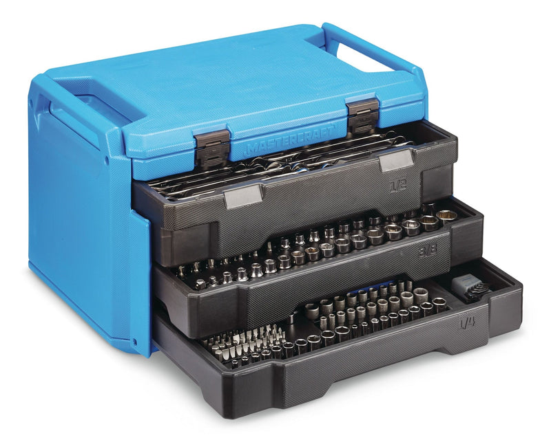 Socket Set, 270-pc, SAE / Metric, CRV, Nickel-Chrome Plating N1B0