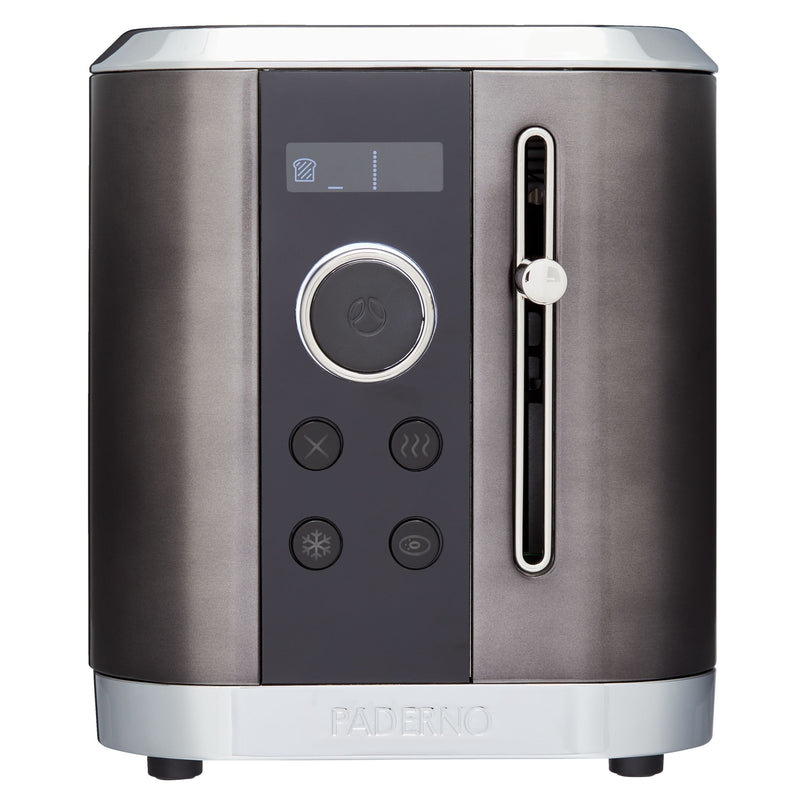 Even Heat Wide Slots Toaster with 9 Settings, Black Stainless Steel, 2-Slices E1L8