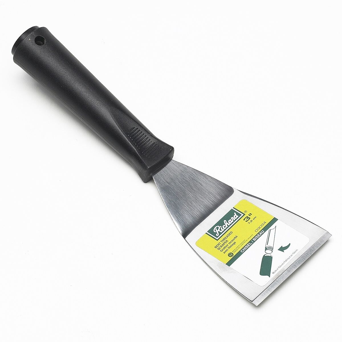 Bent Chisel Scraper with Threaded Handle For Extension Pole, Stainless Steel, 3-in T0G3 - product image 1