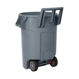 Commercial Wheeled Brute Circular Outdoor Garbage Can, Grey, 121-L C6N9 - product image 3