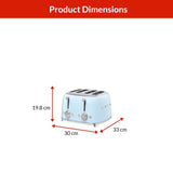 50s Retro Style Wide Slot Pop-up Toaster, 4-Slice, Pastel Blue N9M5 - product image 7