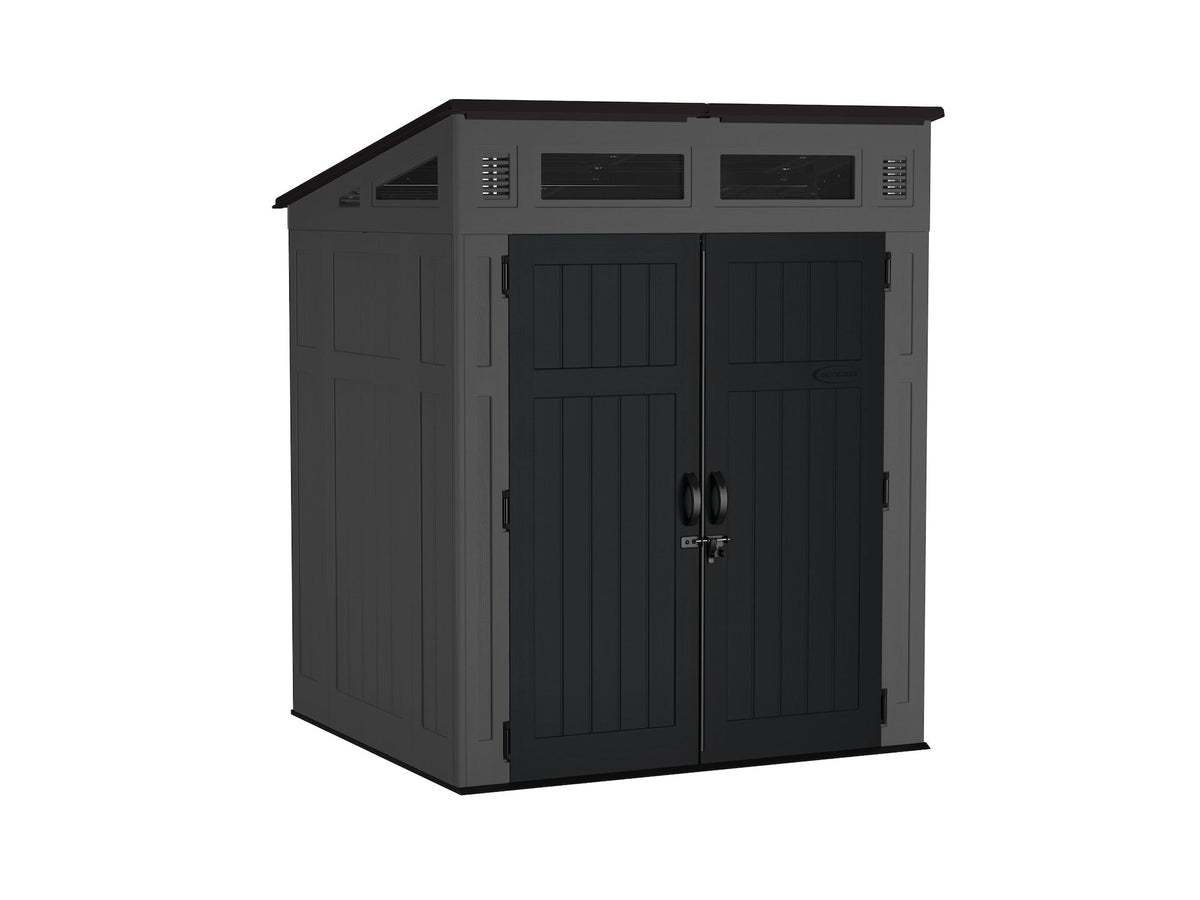 Modernist 6x5-ft Peppercorn/Black Storage Shed T8J0 - product image 1