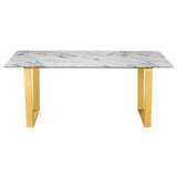 Me Home Rectangle Faux Marble Dining Table K5D1 - product image 2