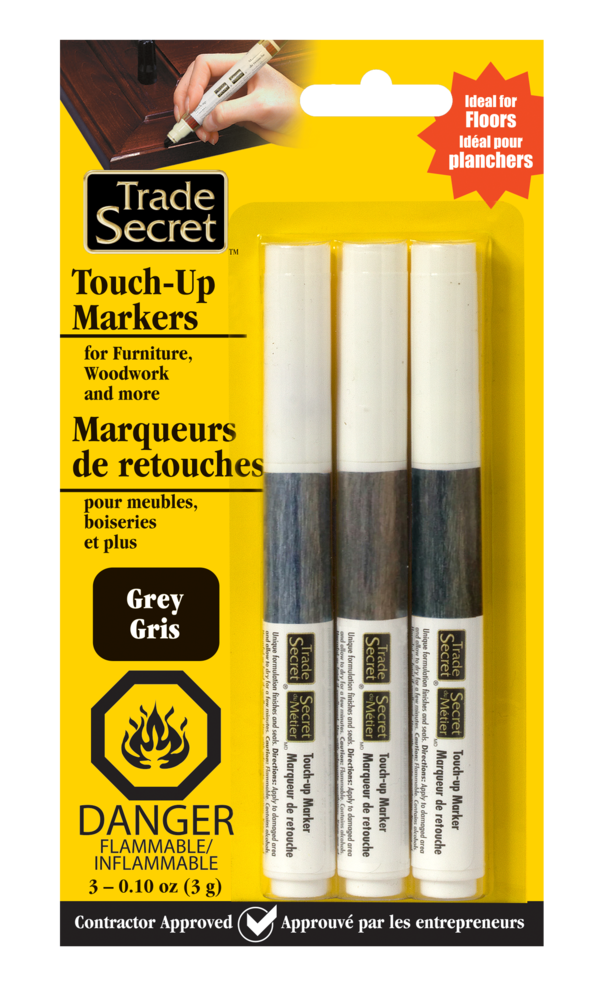 Touch-Up Repair Marker, Quick Drying & Fade Resistant, Grey, 3-pk D1W8