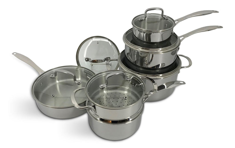 Elite Series 3-Ply Clad Stainless Cookware Set, Oven Safe R6Z1