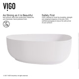 Peony Matte Stone Novelty Composite Vessel Bathroom Sink/Basin with Deep Bowl, White Y5P0 - product image 3