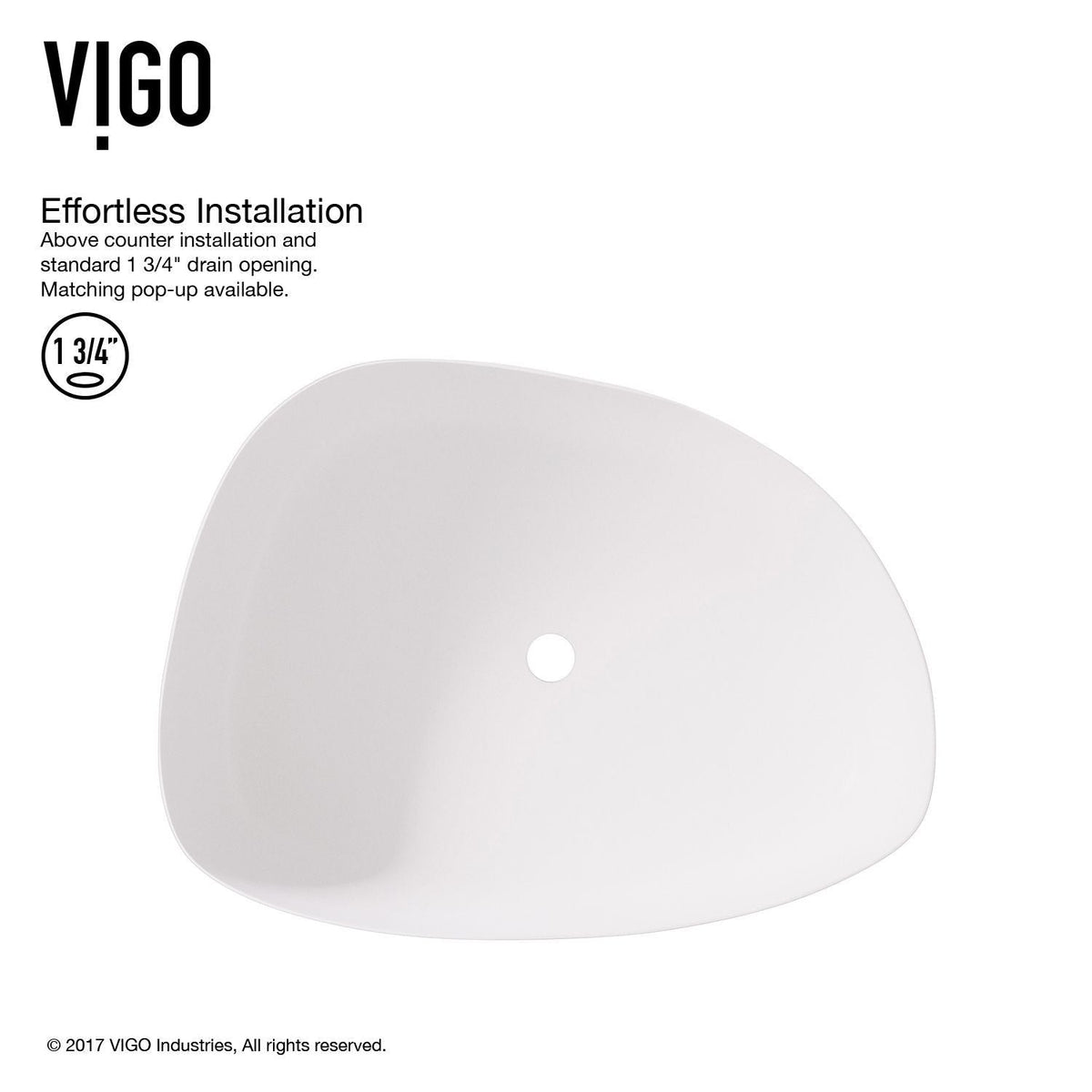 Peony Matte Stone Novelty Composite Vessel Bathroom Sink/Basin with Deep Bowl, White Y5P0 - product image 4