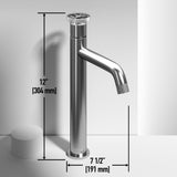 Sottile MatteShell Matte Black Bathroom Sink/Basin Set with Cass Faucet and Glass Rectangular Vessel H2E1 - product image 7