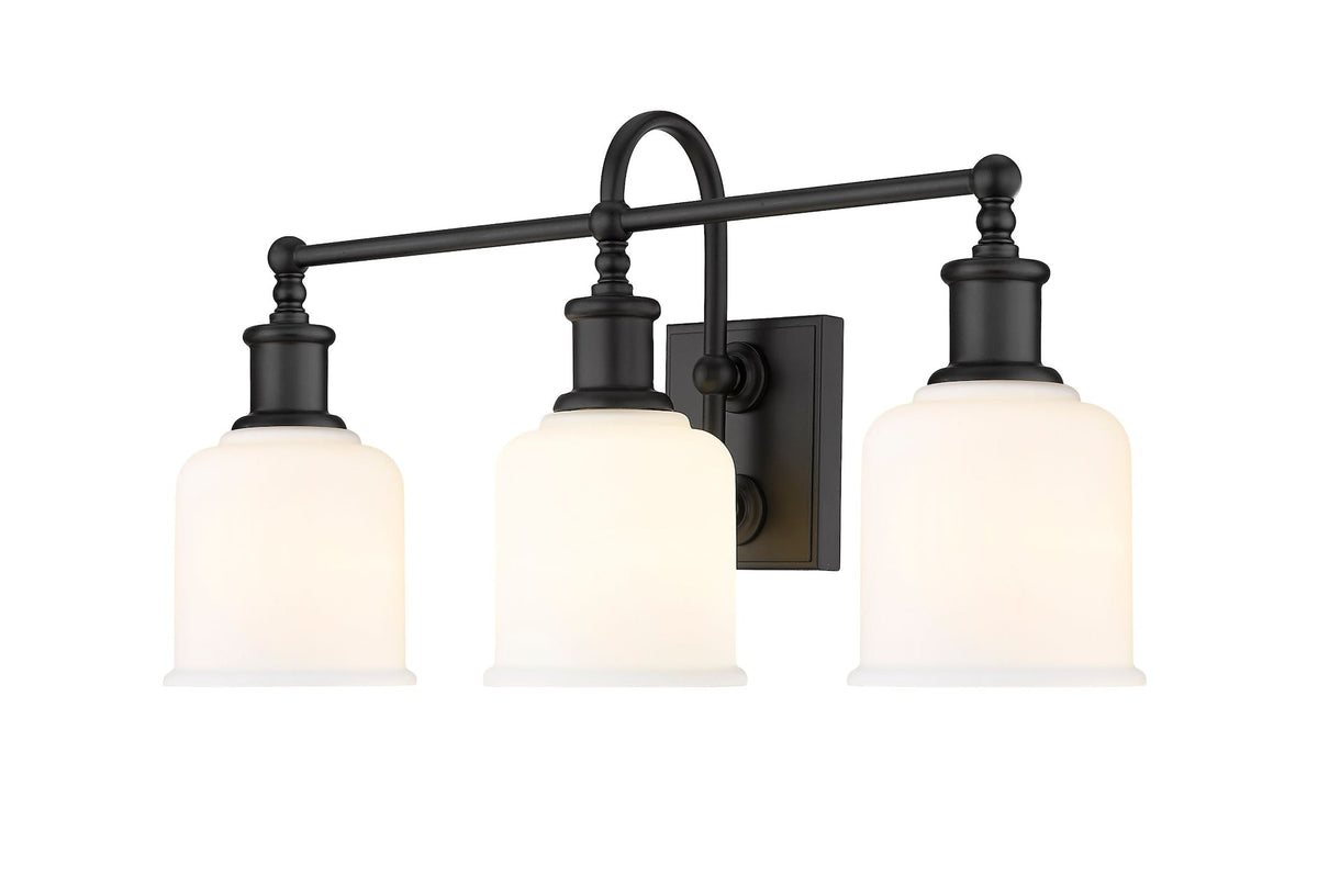 Bryant 3-Light Vanity Light, Black with Opal Shade U5S5 - product image 1